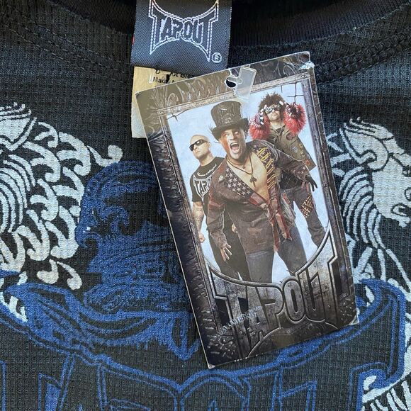 NWT Y2K Tapout MMA Thermal Graphic Shirt. XS/S. Polycotton. Rare Collectors. - Picture 3 of 8